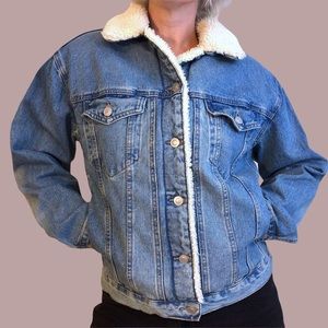 Denim Jacket with Teddy Lining Sz 6